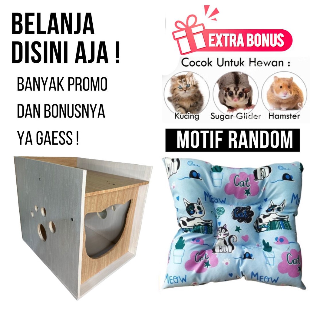 Rumah kucing / Cat House / Dog House / Rumah Anabul / Knockdown / Rumah kucing Premium FEZONE