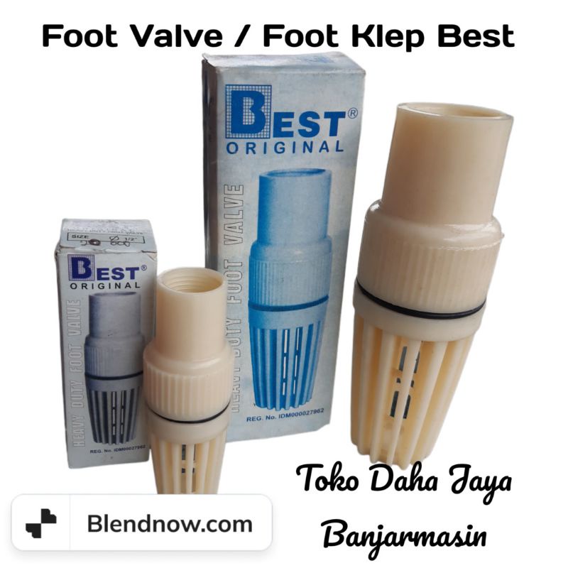 FOOT KLEP PVC pompa air Best 1/2, 3/4 dan 1 inci