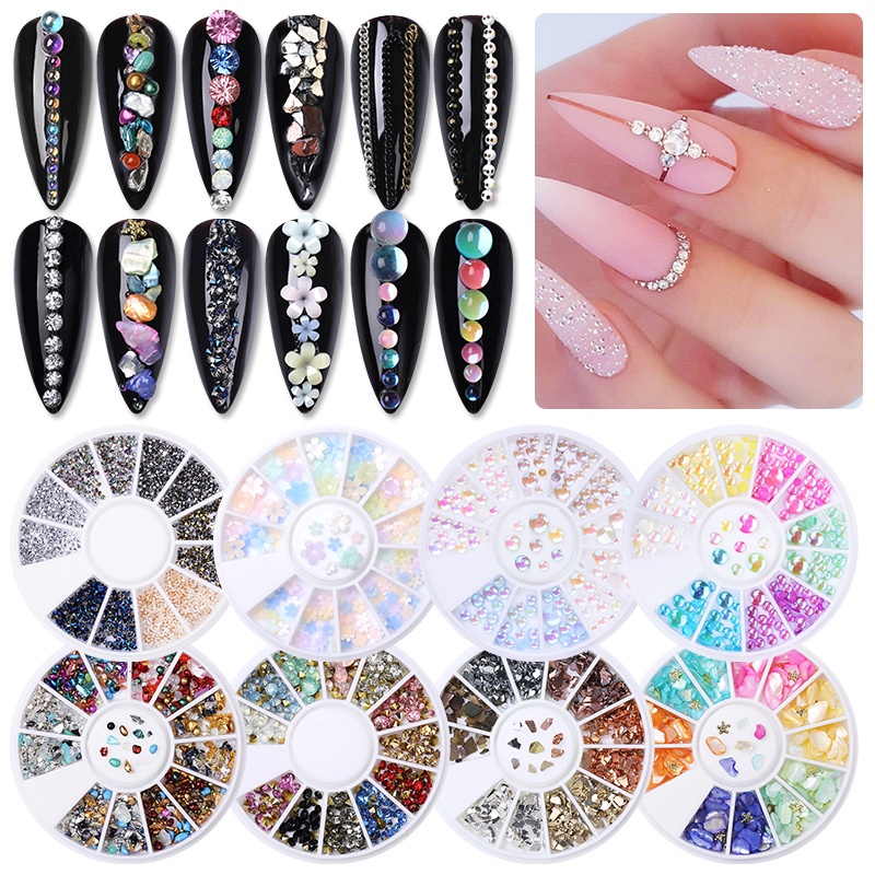 DEKORASI SLIME / CLAY / NAIL ART PEARL COMMA / MOON / ROUND WHEEL