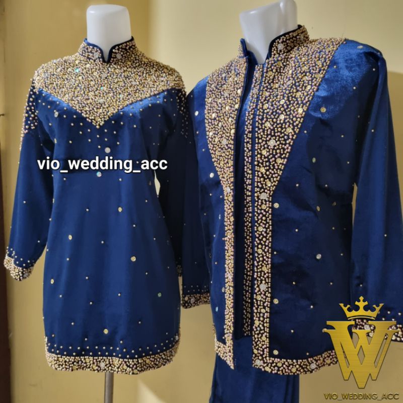 Baju pengantin bludru full payet