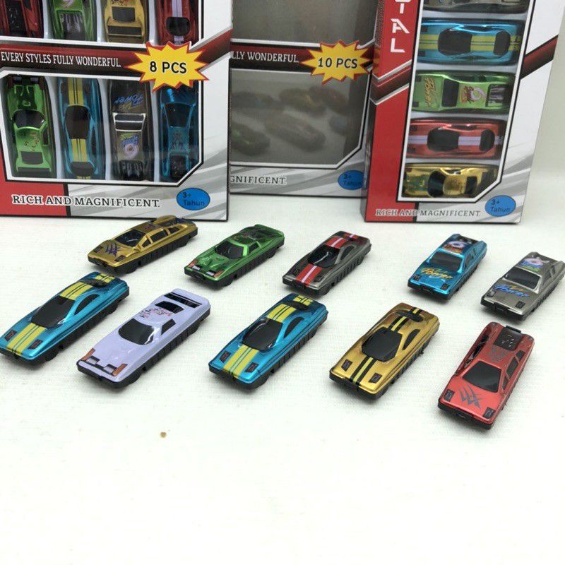 10pcs Diecast Mobil mini Metal Clasic