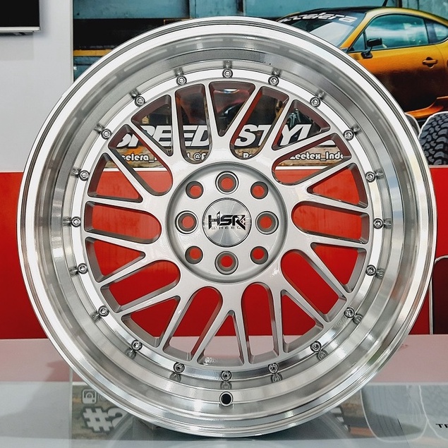 Pelek mobil modifIkasi VIOS PADDOCK HSR R17VVELG MOBIL CELONG RING 17 WARNA SILVER