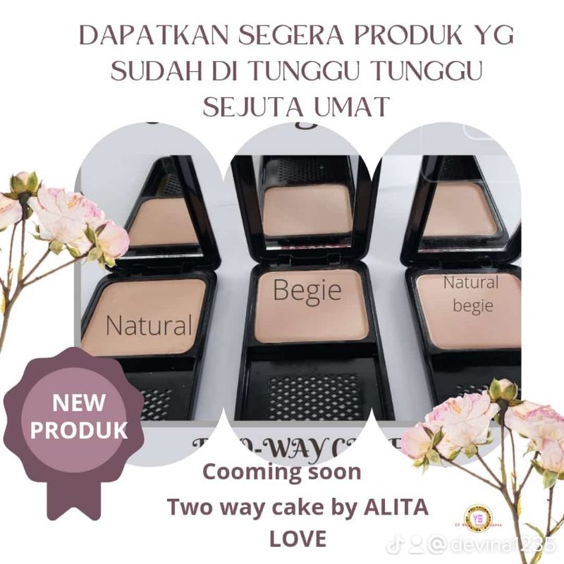 Bedak Alita Love Two Way Cake Whitening 3 varian original
