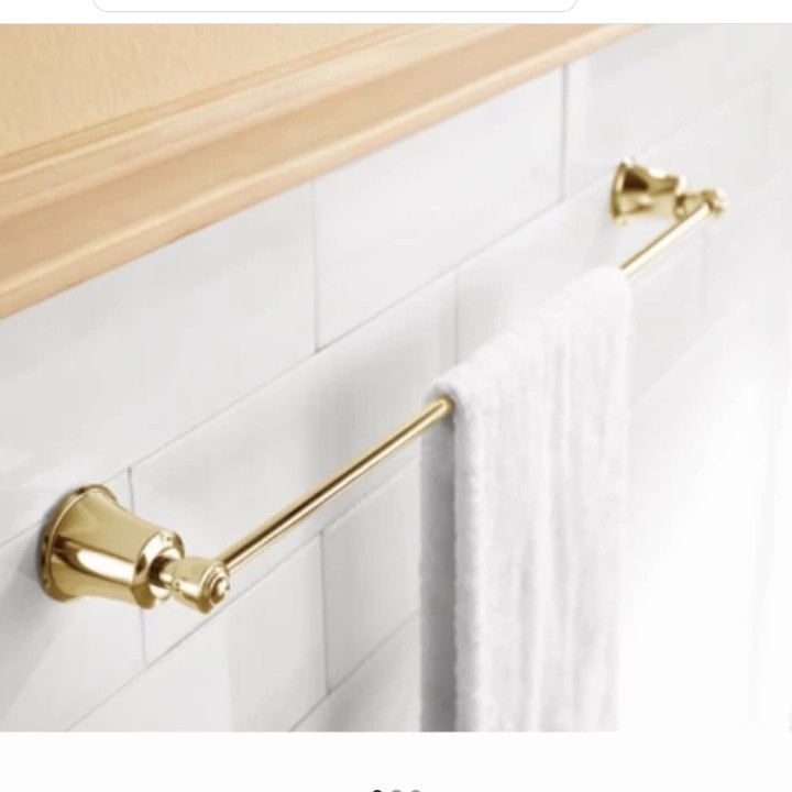 BAP 7401 PALOMA RAK HANDUK BRASS KUNINGAN GOLD GANTUNGAN HANDUK KAMAR MANDI HANGER RAK TEMBOK GOLD B
