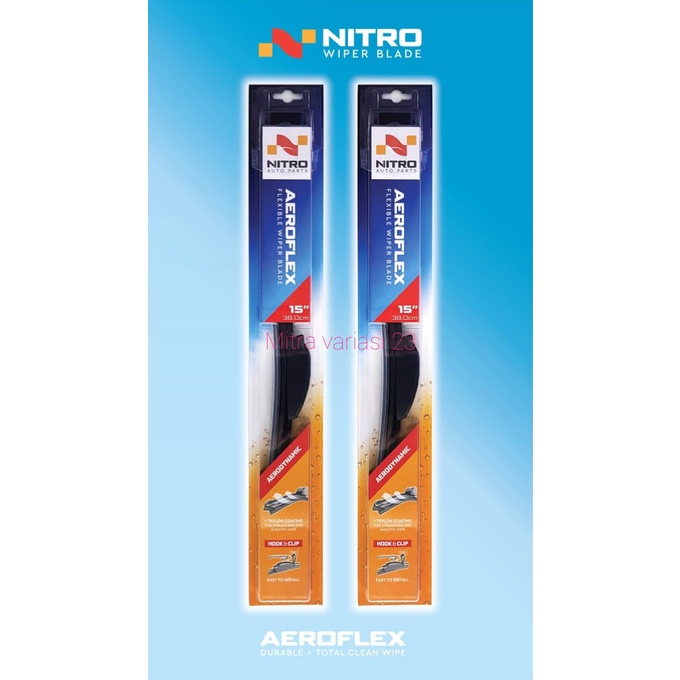 Wiper depan Mitsubhisi Kuda sepasang kanan kiri ukuran 20'' dan 18'' Nitro Aeroflex