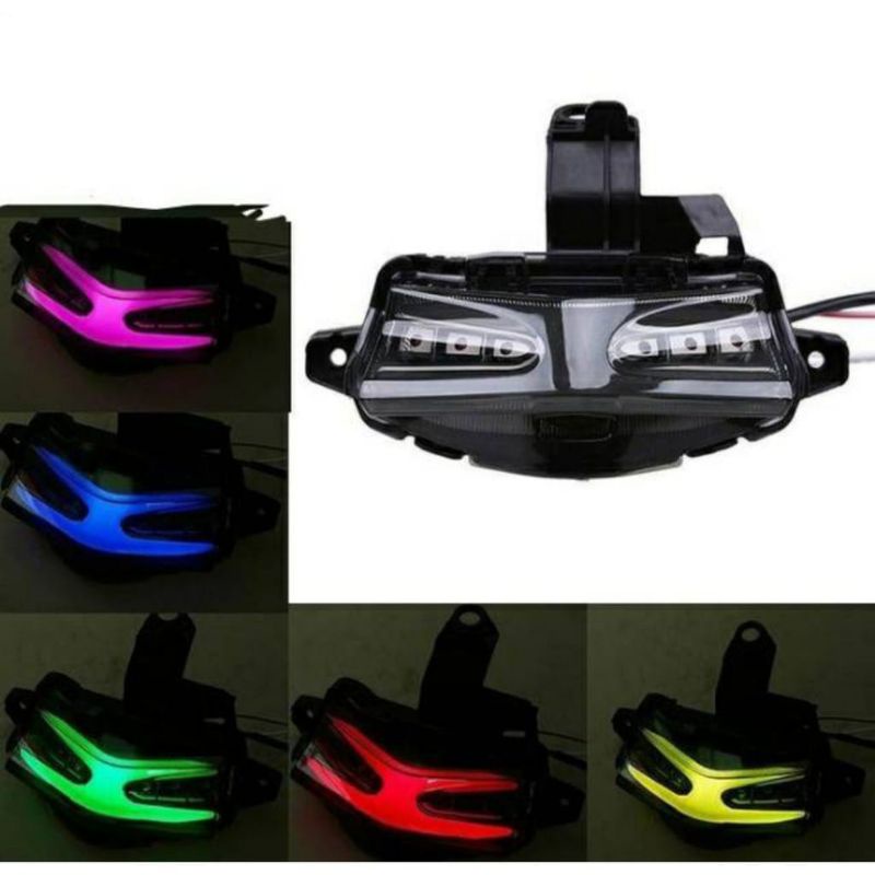 Stoplamp Aerox lama RGB lampu belakang Aerox pelangi / Rainbow