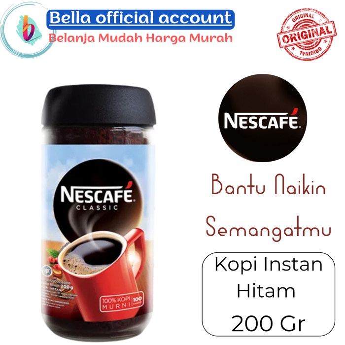 

NESCAFE Classic Kopi Instan Kopi Hitam 200 gr Jar