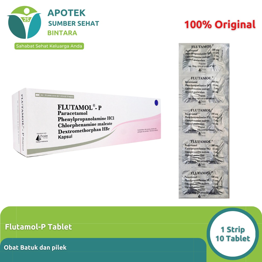 Jual Flutamol-P Obat Batuk Pilek Demam 1 Strip 10 Tablet | Shopee Indonesia