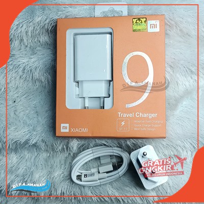 TRAVEL CHARGER XIAOMI MI9 CHARGER ORIGINAL SUPER CEPAT CHARGER XIAOMI ORI