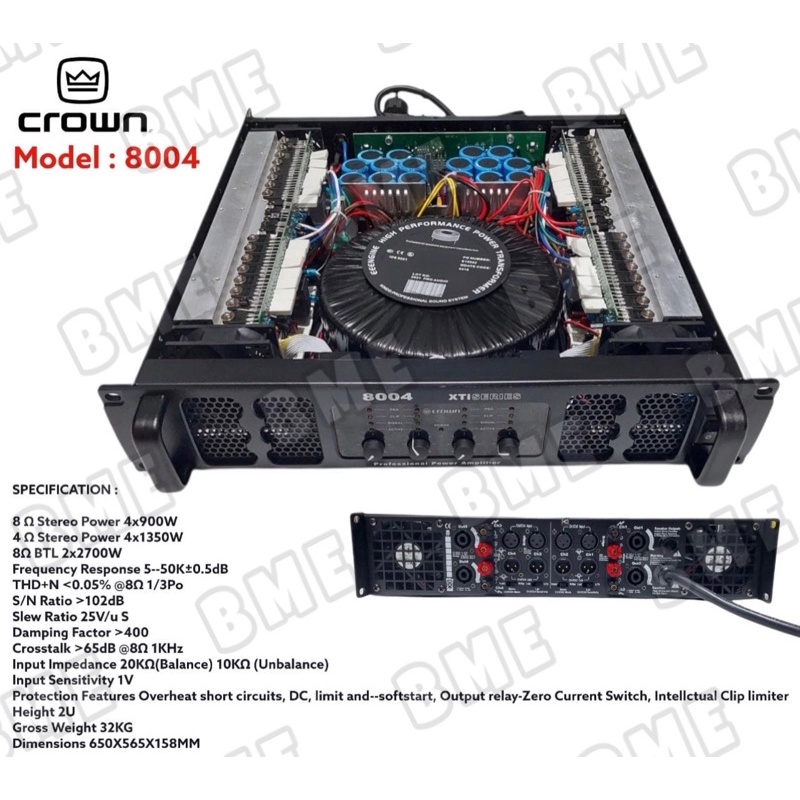 Power amplifier crown 8004 4CH 800 watt