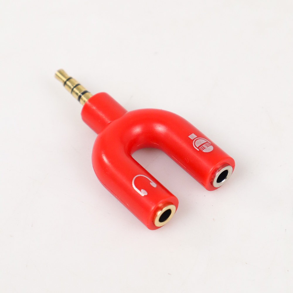 TaffSTUDIO Splitter Audio Shape U 3.5mm ke Headphone &amp; Mic - OMSK20RE