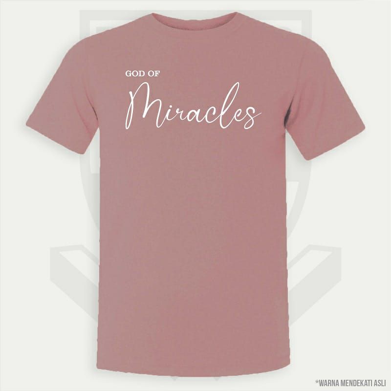 Kaos KNPCloth GOD OF MIRACLES Kaos Rohani Kristen Man/Unisex