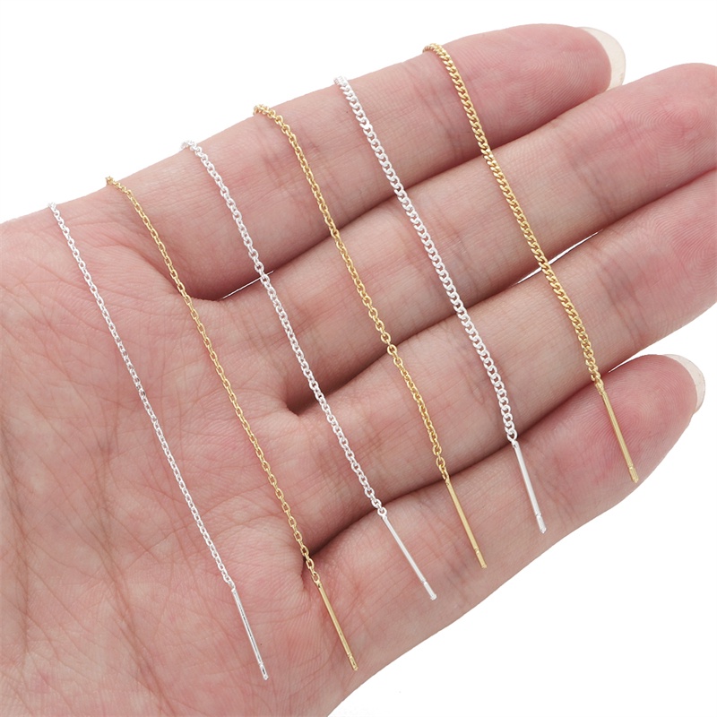 2 Pcs Kotak Rantai Rumbai Panjang 10cm Untuk Membuat Perhiasan Kalung Gelang Anting DIY