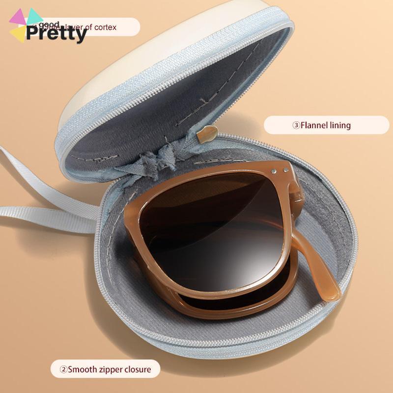 Case Penyimpanan Kacamata Portabel Model Lipat Dengan Kait Dan Ritsleting - PD