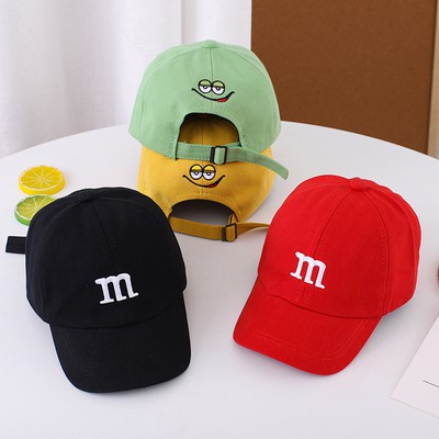 Topi Baseball Motif Bordir Huruf m Untuk Anak Laki-Laki / Perempuan 0-4 Tahun