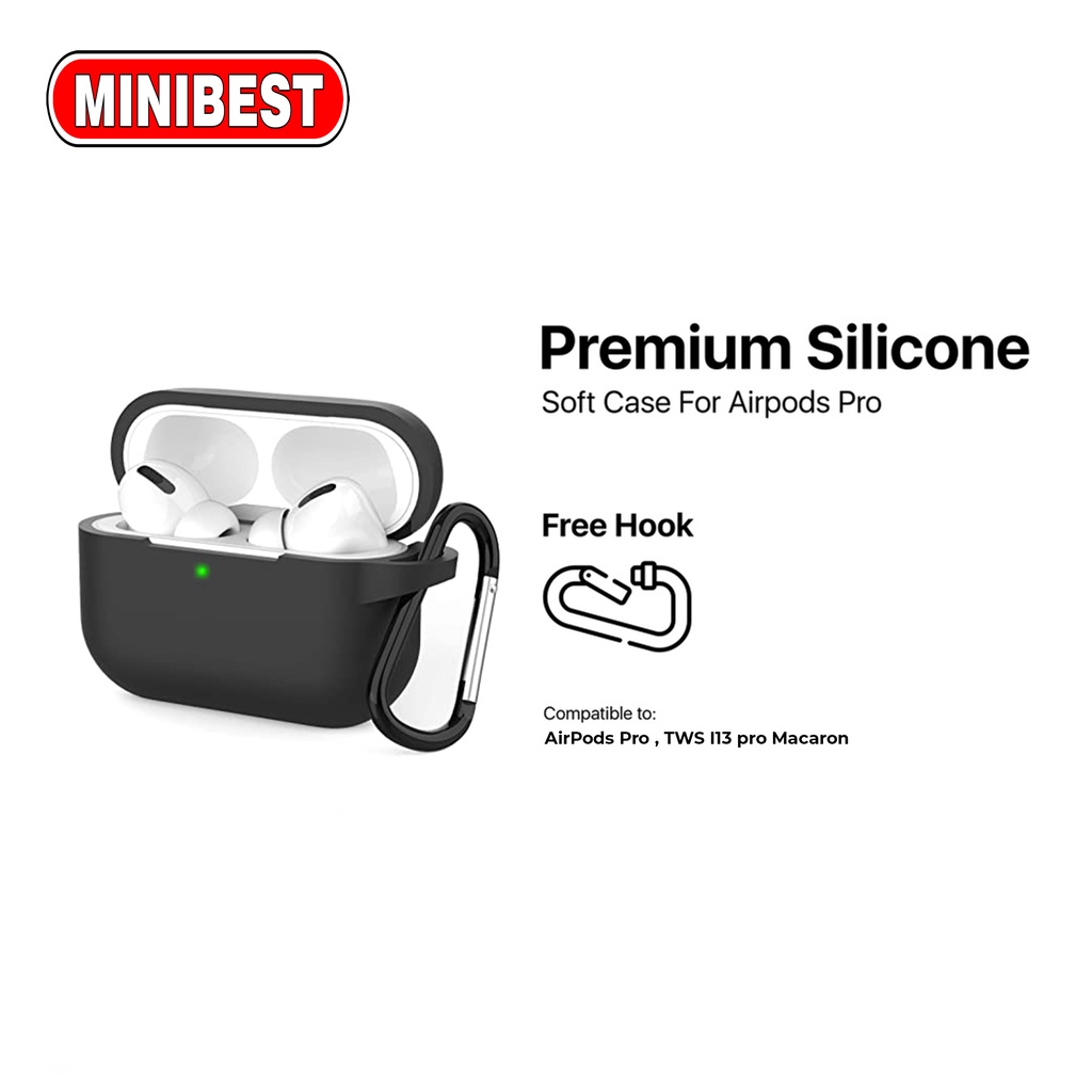 [MB] Premium Silicone Casing/Case Untuk Airpods Pro/I13 Free Hook Protection Case