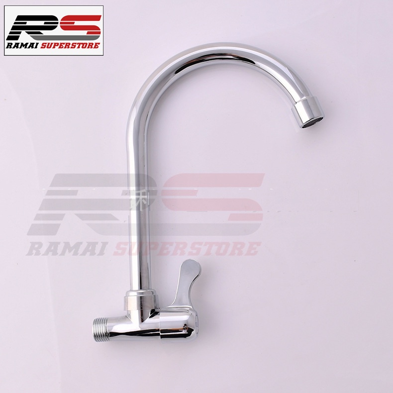 Keran Dapur Kran Cuci Piring Sink Stainless Tembok