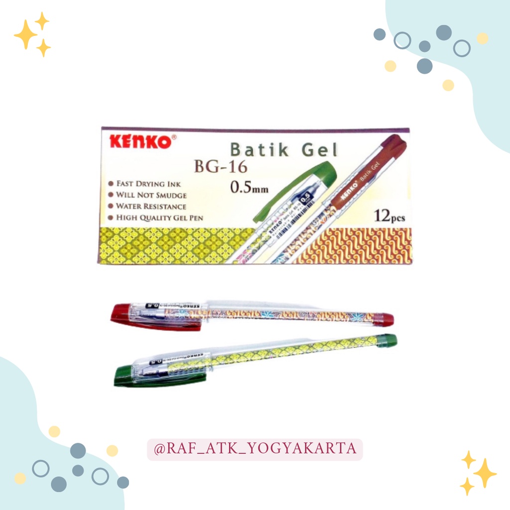 

GEL PEN / PENA / BALLPOIN / PULPEN KENKO BG-16 BATIK