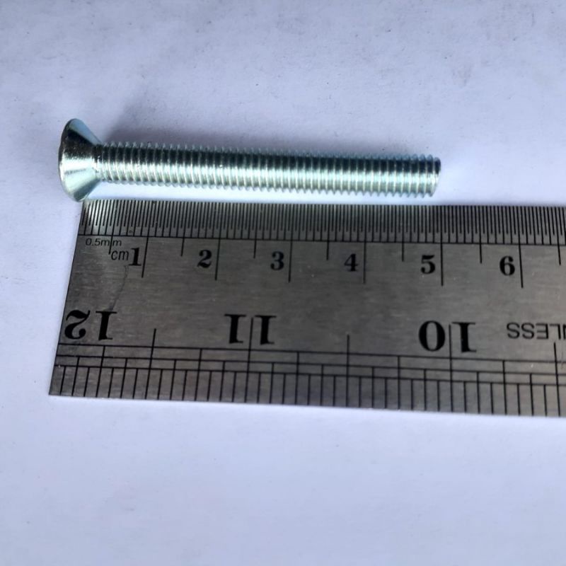 BAUT JF M5 X 50 FLAT HEAD M5X50 PANJANG 5CM 5 CM 5X50 5 X 50 OBENG