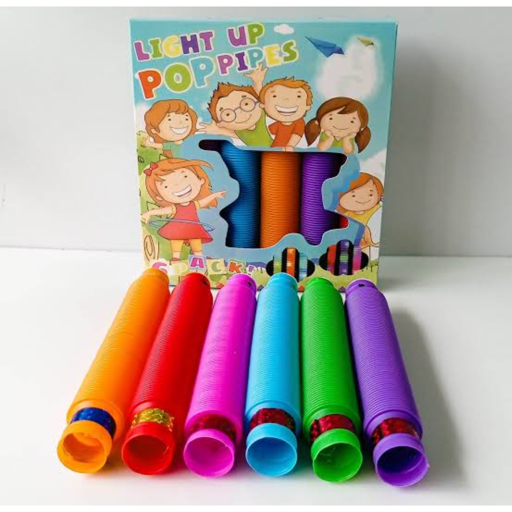 Mainan Anak Light up Pop Pipes / Selang Pipa LED /  Selang Pipa Light Up Pop led