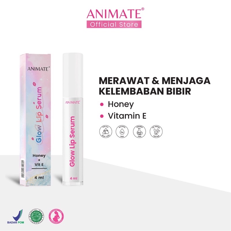 Animate Glow Lip Serum / Serum Pelembab Bibir / Lip Serum BEST SELLER BPOM