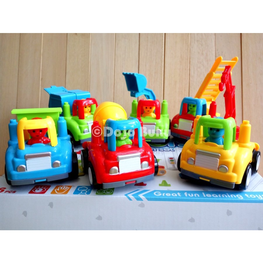 Tractors Mini Cartoon Set ( Mainan Mobil Mobilan Truk Balita)