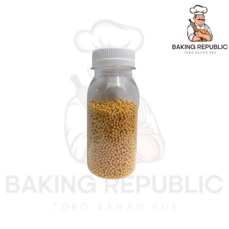 

CANDY PEARL GOLD 2 MM | 50 GRAM | HIASAN KUE ULANG TAHUN | TART DESSERT