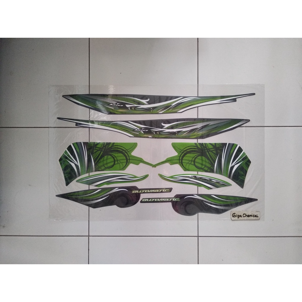 Striping Sticker Lis Yamaha Mio Soul 2010 2011 Hijau