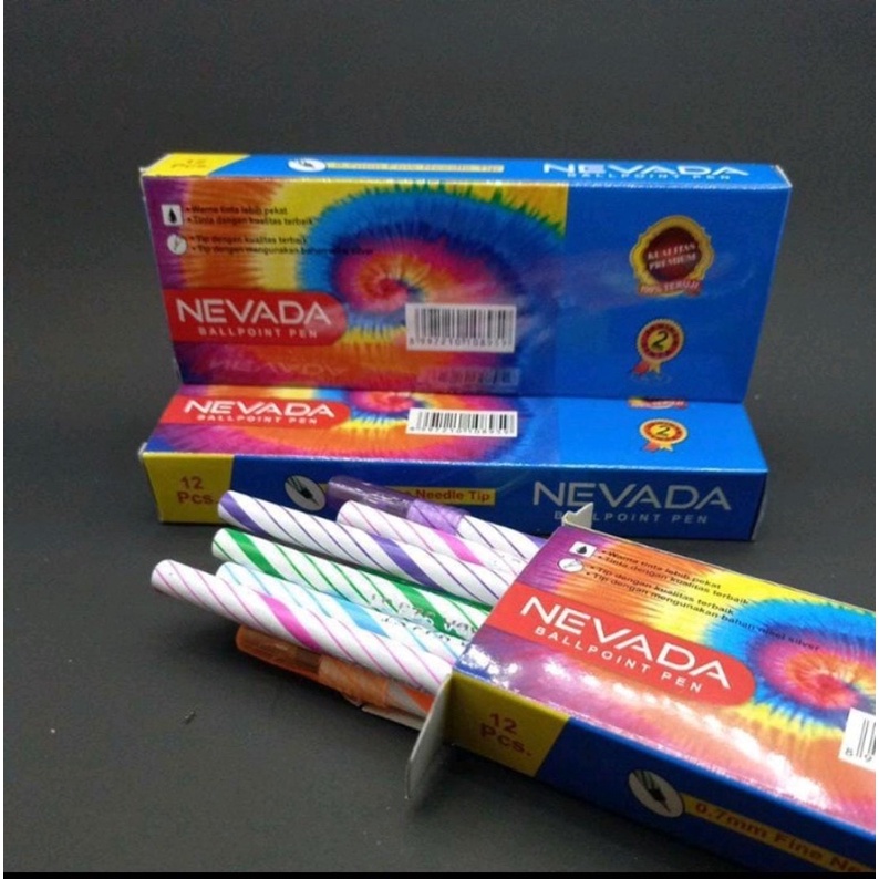 

12 PCS Ballpoint / Puplen / Bolpen Murah Lilin Ulir Nevada (1 Lusin) By. ALRA LARIS MANIS