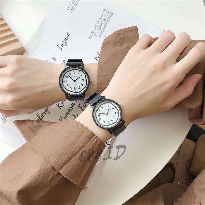 Jam Tangan Couple Wanita Pria Unisex Watch Analog Bahan Rubber Quartz Jam Tangan Fashion Impor Murah Meriah JT 16