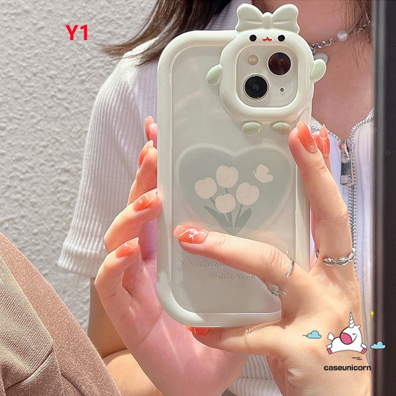 Soft Case Desain Bunga Tulip 3D Untuk Vivo Y35 Y20 Y11 Y21 Y17 Y16 Y15s V25 V25E V23E V23 Y12 Y12i Y15 Y31 Y22 Y22s Y30 Y20 Y15 Y33s Y20