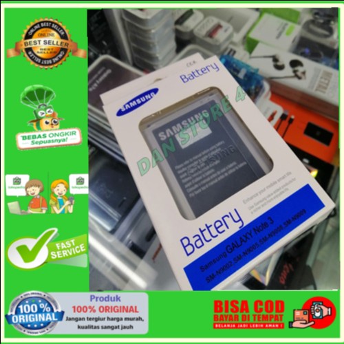 ORIGINAL 100% Baterai Batre Batere Samsung Galaxy Note 3 / Note3