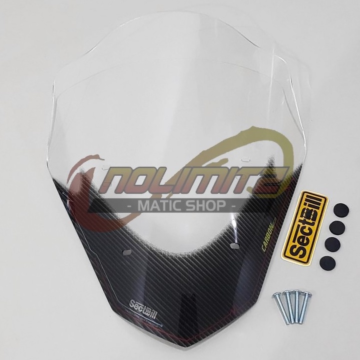 Windshield Sectbill Carbu Bubble Carbon Series Visor Yamaha NMAX OLD