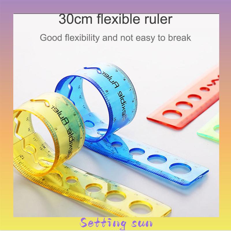 30cm Penggaris Lunak Dilipat Portabel Flexible Ruler Alat tulis TN