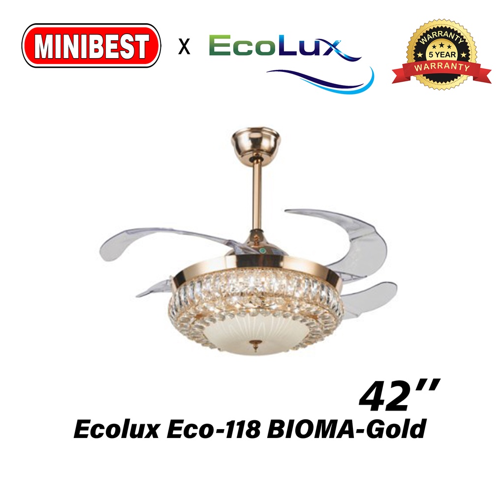 MB Kipas Angin Lampu Gantung / kipas angin plafon Ecolux Eco-118 BIOMA