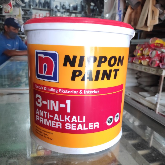 *****] Cat Dasar nippon paint 3 in 1 Anti Alkali Primer 2,5 Liter Galon Seal