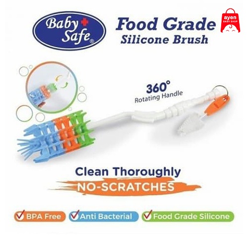 Baby Safe Food Grade Silicone Brush Sikat Botol Silikon | BS 366