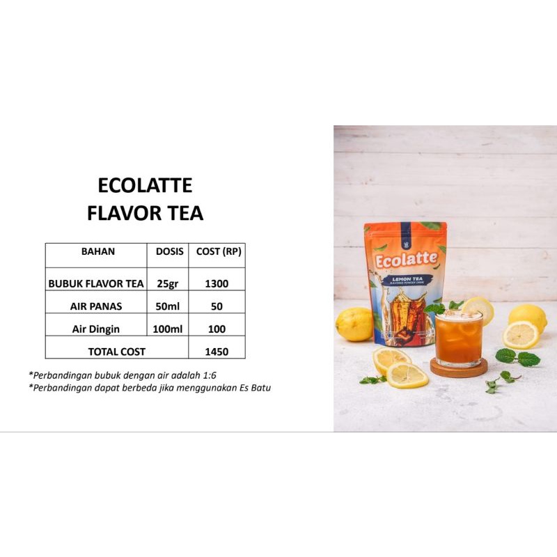 [1 KG] ECOLATTE LIME TEA 1KG POWDER DRINK BUBUK MINUMAN ENAK RASA TEH JERUK NIPIS