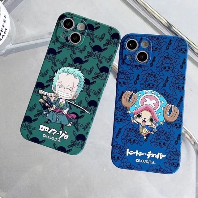 Casing One Piece Softcase TPU Nakama Lovers Luffy Zoro Chopper iPhone 13 14 Plus Pro Max