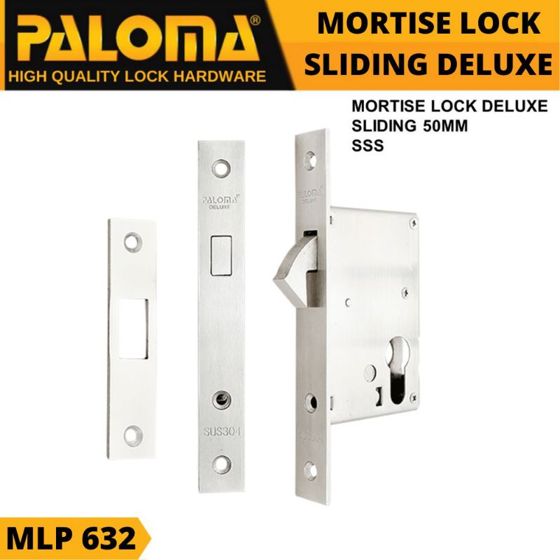 Jual Mlp Paloma Mortise Lock Deluxe Sliding Mm Sss Body Kunci Pintu Geser Sliding Door