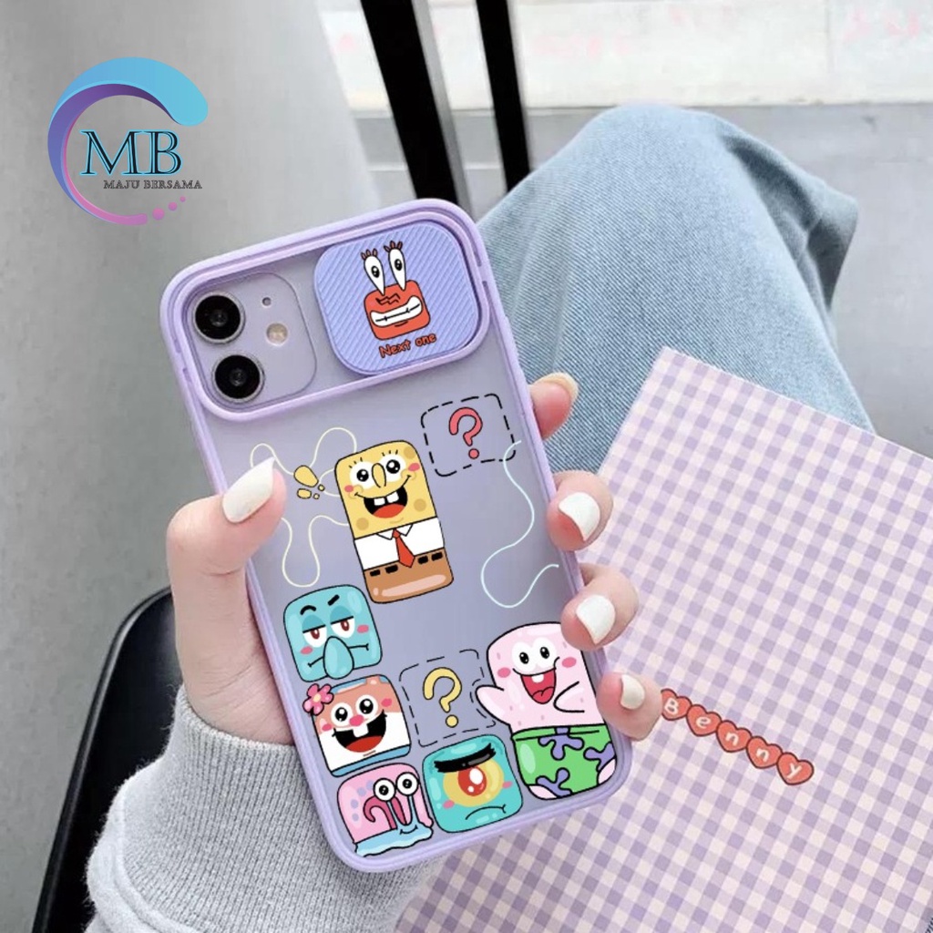 SS120 SOFTCASE SLIDE SPONGEBOB VIVO Y12 Y15 Y17 Y15S Y01 Y19 U3 Y20 Y20S Y12S  Y21 Y21S Y33S Y21A Y30 Y50 Y30I Y51 2020 MB4032