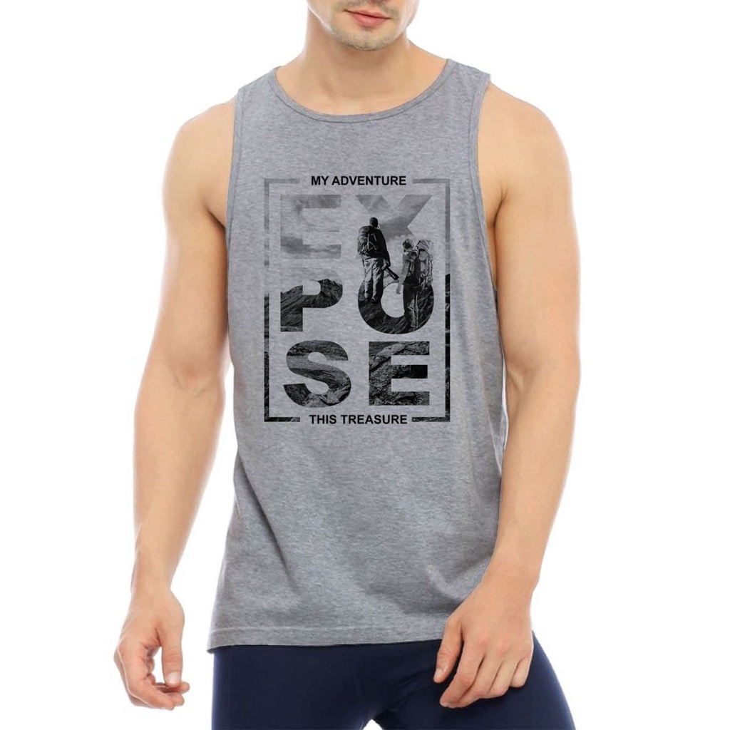 [COD] KAOS SINGLET PRIA SABLON EXPOSE / SINGLET PRIA JUMBO / KAOS SINGLET OLAHRAGA / BAJU COWOK MURA