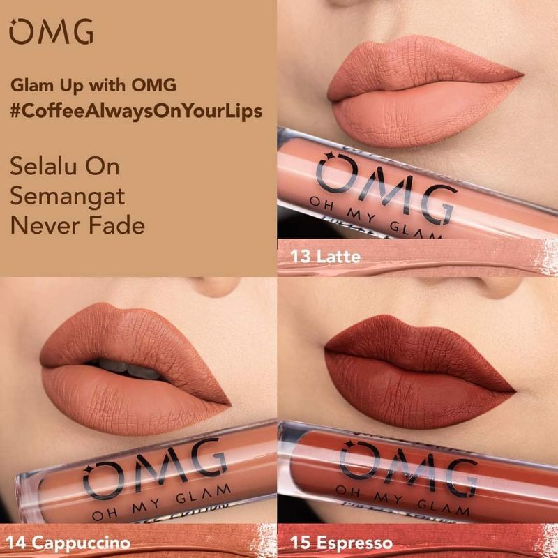 OMG OH MY GLAM Matte Kiss Lip Cream 3,5gr | Lipcream OMG | Lipstick OMG