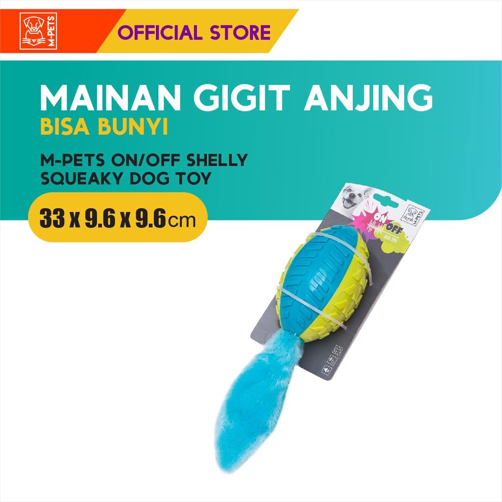 M-Pets On/Off Shelly Dog Toy / Mainan Anjing Bisa Bunyi Dan Tidak