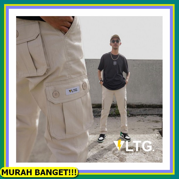 Celana Cargo Pria Terbaru Clana Kargo 2022 Jogger Chinos Cowok Pants Pendek Kekinian Panjang Murah C