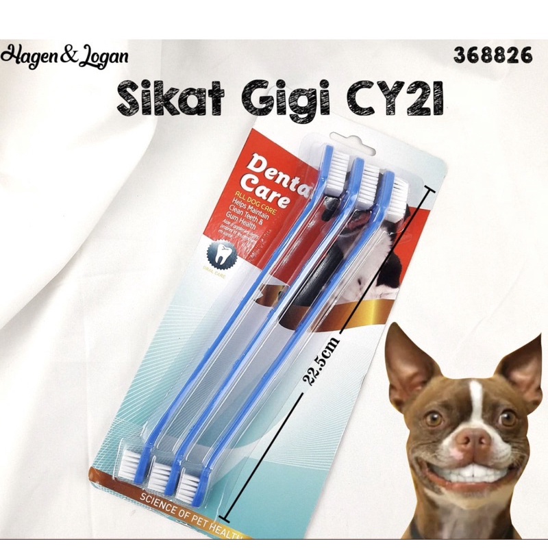 Hagen &amp; Logan CY 21 Sikat Gigi Hewan / Sikat Gigi Anabul