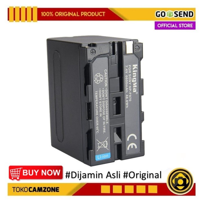 Kingma Baterai Np-F970 Sony Battery 6600Mah - Baterai Original
