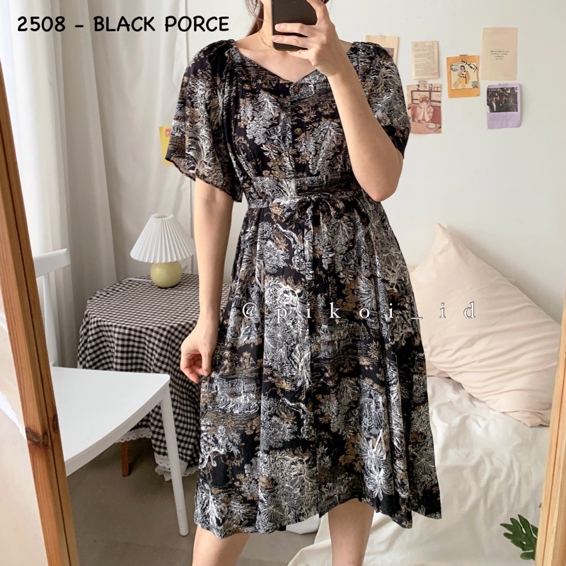 Diora dress / dress korean style / dress putih adem santai / dress pantai kancing casual summer 2508