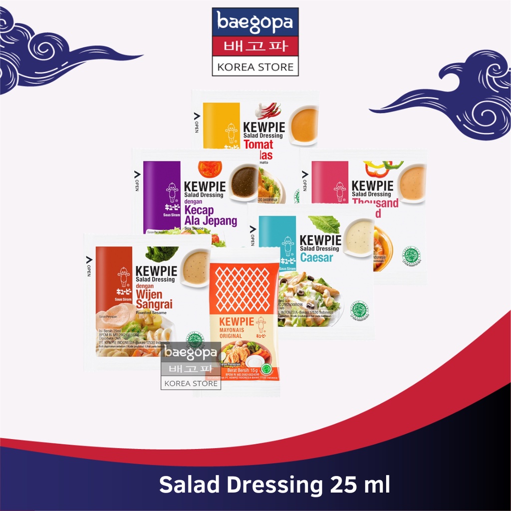 

KEWPIE Salad Dressing All Variant 25 ml │ Wijen Caesar Spicy Tomato Soy Sauce Thousand Island