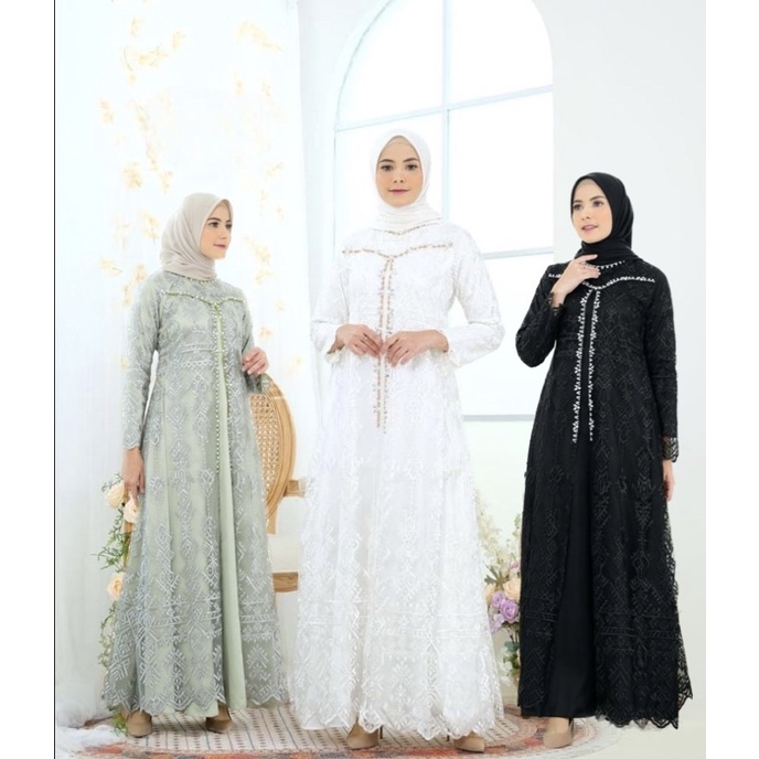 NEW COLLECTION REGINA DRESS PREMIUM / BAJU GAMIS MEWAH / CARDIGAN / DRESS CARDIGAN / GAMIS  OUTHER  